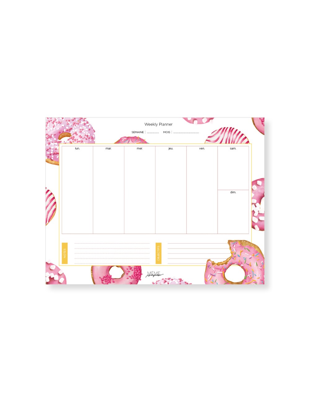 Semainier Donuts Rose