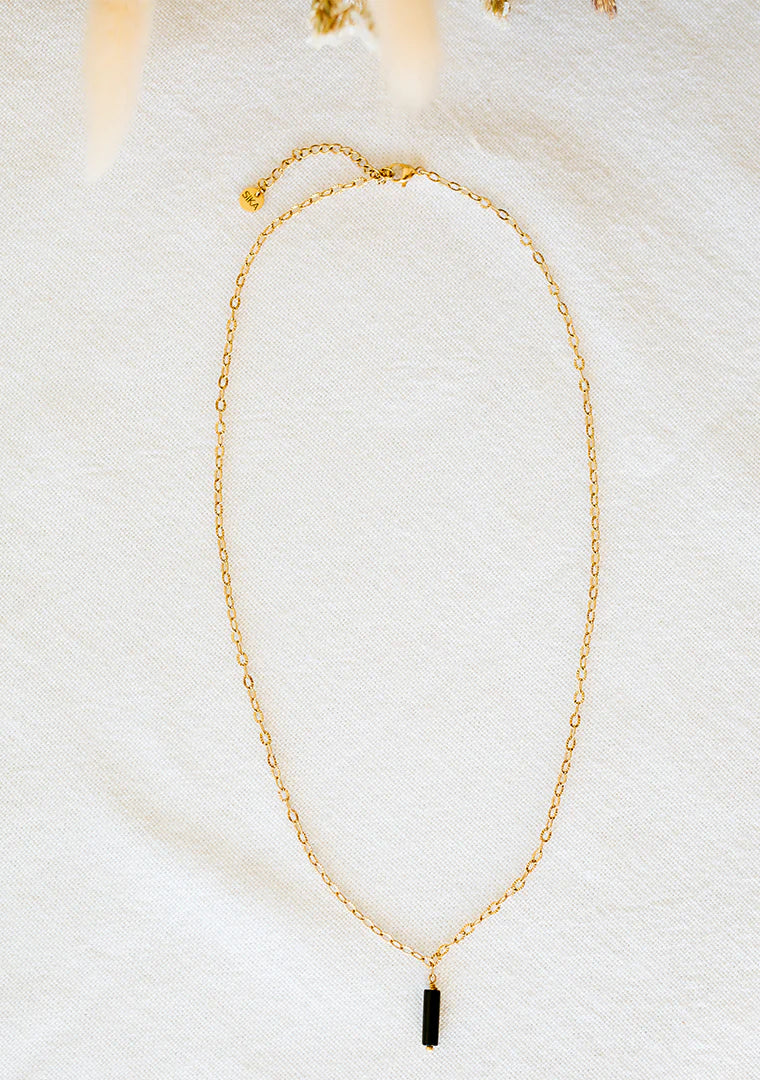 Collier Isa - Agate noire