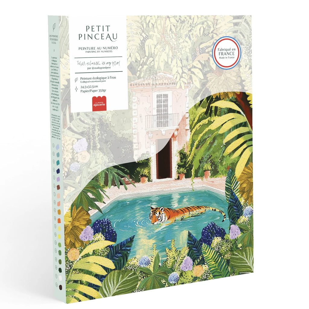 Kit peinture au numéro - Tiger relaxing in my pool